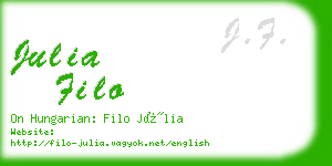 julia filo business card